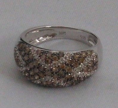 Weißgold Ring Bandring Brillant Diamant 1.00 Carat 585 Gold