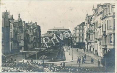 Foto PK WK I Zentrum Innenstadt Ostende 2.4.1918 France Frankreich H1.54