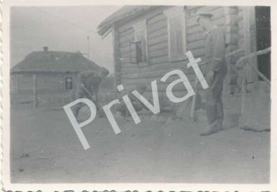 Foto WK II Soldaten Blockhäuser in Kablukowo Polen Polska Juni 1942 H1.22