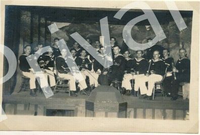 Foto S.M.S. Geier Kaiserliche Kriegsmarine Matrosen Orchester USA Hawaii H1.11