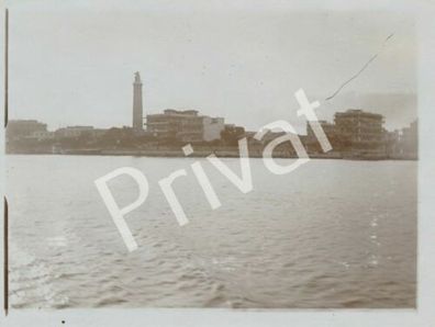 Foto S.M.S. Geier Kaiserl Marine Port Said Egypt 1913/14 Weltreise H1.13