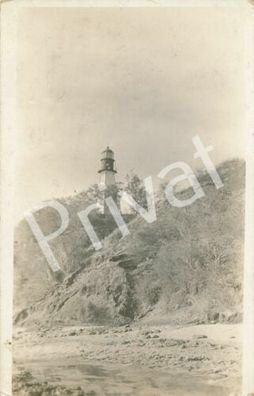 Foto PK S.M.S. Geier Kaiserliche Marine Leuchtturm am Strand Weltreise H1.13