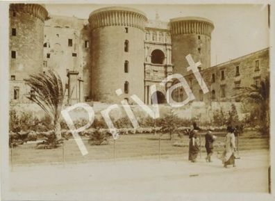 Foto S.M.S. Geier Kaiserliche Marine Napoli Italia Castel Nuovo Weltreise H1.13