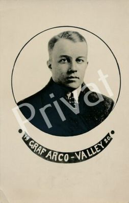 Foto PK Portrait Anton Graf von Arco auf Valley 1920 H1.17