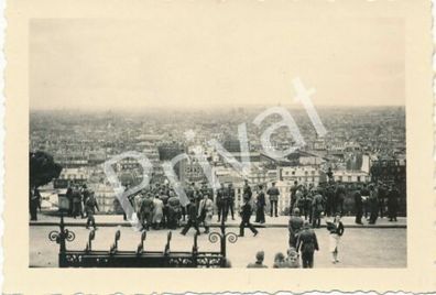 Foto WK II Soldaten Zivilisten Panorama Paris Montmatre H1.14