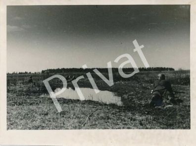Foto WK II Wehrmacht Soldaten Stellung 1942 Kastenwald Russland ?????? H1.20