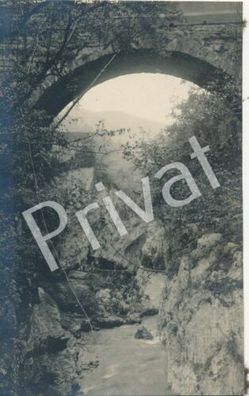 Foto PK WK I Brücke St. Lucia Isonzo Most na So?i Slowenien Isonzoschlacht H1.18