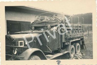 Foto WK II Lastwagen Henschel Wehrmacht Soldaten H1.0