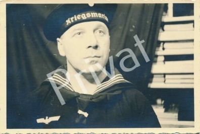 Foto WK II Portrait Matrose Maibach Kriegsmarine Wehrmacht 1945 H1.02