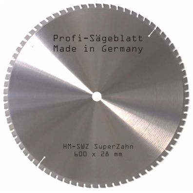 HM SWZ Sägeblatt 600 x 28 mm für Kreis-Säge-Blatt Bau-Säge-Blatt