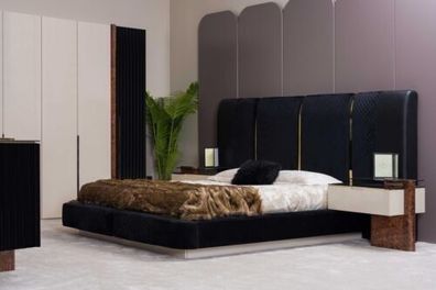 Modern Schlafzimmer Set Bett 2x Nachttische Design Möbel 3 tlg. Neu