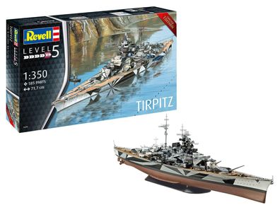 Revell Battleship Tirpitz Schlachtschiff 1:350 Revell 05096 Bausatz