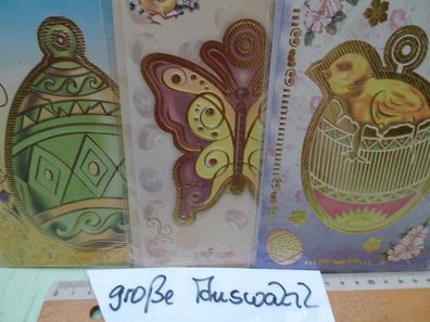 TBZ-Sets geprägte folienverzierte Grußkarten Geschenkanhänger Schmuckkuvert Ostern