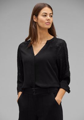 Street One Chiffonbluse in Black