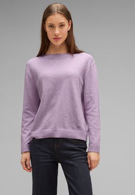 Street One Softer Strickpullover in Soft Pure Lilac Melange