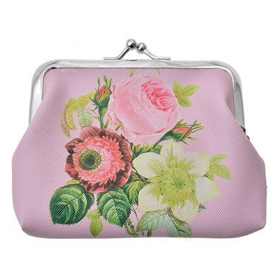 Juleeze Brieftasche 8x12 cm Rosa Kunststoff Blumen