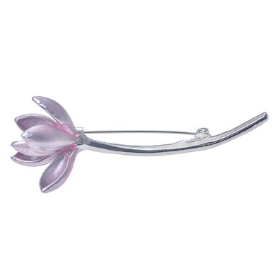 Clayre & Eef Damenbroche Blume Rosa Metall
