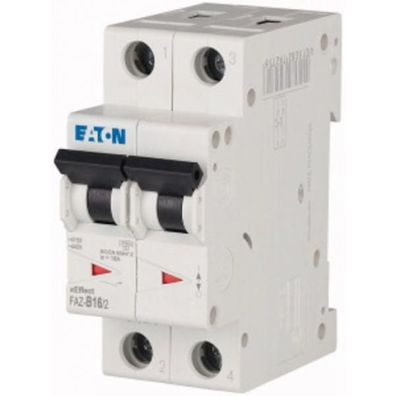 Eaton Electric FAZ-B16/2 Leitungsschutzschalter, 16 A, 2p, Charakteristik: B
