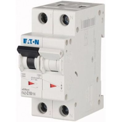 Eaton Electric FAZ-C10/1N Leitungsschutzschalter, 10 A, 1p + N, Charakteristik: C