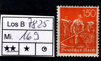 Los B7825: Deutsches Reich Mi. 169 * *