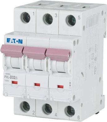 Eaton Electric PXL-D32/3 Leitungsschutzschalter, 32 A, 3p, Charakteristik: D