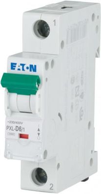 Eaton Electric PXL-D6/1 Leitungsschutzschalter, 6 A, 1p, Charakteristik: D