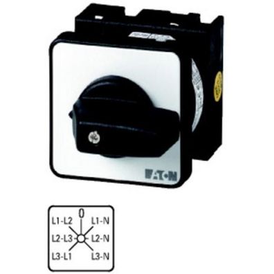 Eaton Electric T0-3-8007/ E Spannungsmesserumschalter, T0, 20 A, Einbau, 3 Ba...