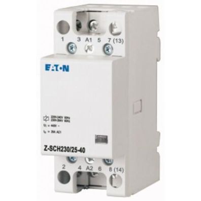 Eaton Electric Z-SCH230/25-40 Installationsschütz, 230VAC, 4S, 25A