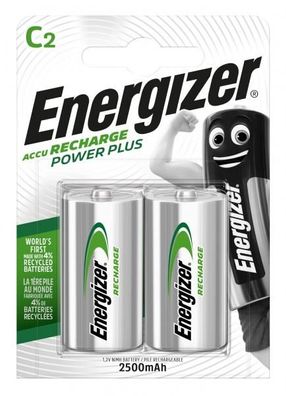 Energizer HR14 2500 mAh Akku Rechargeable Power Plus Baby 1,2Volt 2500mAh 2e...