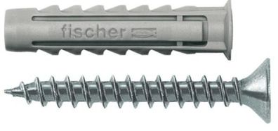 Fischer SX 8X40 S Spreizdübel SX 8 x 40 S Schraube (Menge: 50 Stück je Bes...