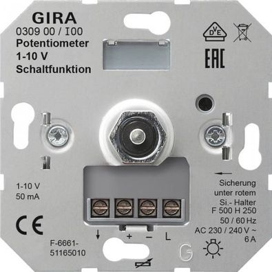 Gira 030900 Potentiometer Steuer 1 - 10 V Schaltfkt Einsatz