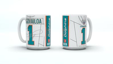 NFL Miami Dolphins Tua Tagovailoa Kaffeetasse Tasse 450ml Player Jersey Trikot