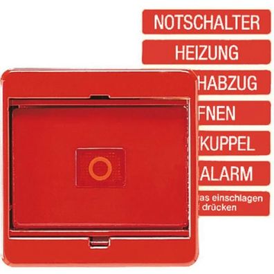 Jung 561 GL RT Abdeckung mit Glasscheibe, Serie CD, rot (mit roter Wippe)