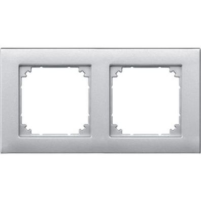 Merten 486260 M-PLAN-Rahmen, 2fach, aluminium