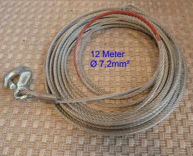 Original Ersatz Metall Seil + Hacken für Seilwinde HP Seilwinde HPLD500 HP 20605