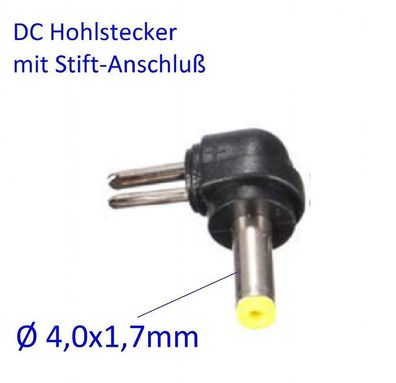 4,0mm x 1,7 Hohlstecker Stecker Buche DC Netzteil Adapter Rundstift