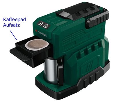 Parkside 20V Kaffemaschine Solo Gerät ohne Akku