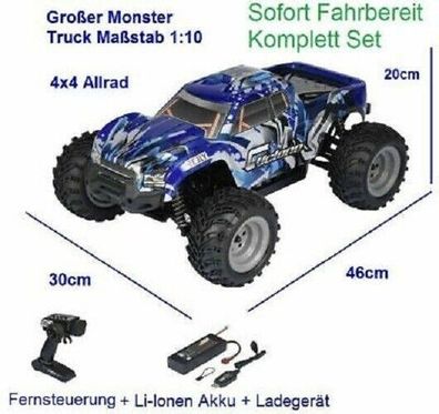 1:10 RTR 4x4 Monster Truck Reely Cyclone Brushed Alles dabei, sofort loslegen!