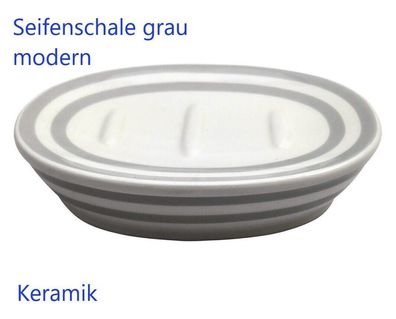 Keramik Seifenschale in grau modern