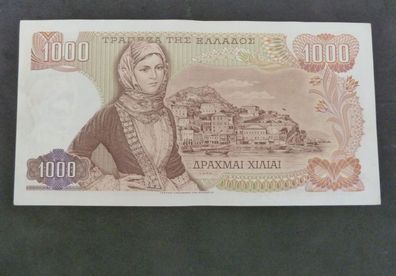 1000 Drachmen Banknote (alte Variante) griechische Währung vor dem €