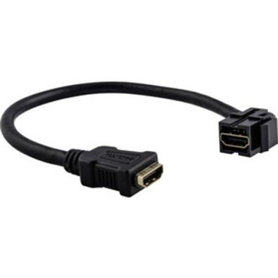 MEG4583-0002 HDMI-Keystone mit Kabelpeitsche, schwarz