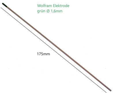 grüne Wolfram Elektrode Ø 1,6mm