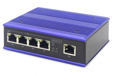 Nnetswindfe5um.01 Industrial 5-Port Fast Ethernet Switch, DIN rail, unmanaged