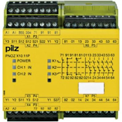 Pilz 777750 PNOZ X10.11P 24VDC 6n/ o 4n/ c 6LED