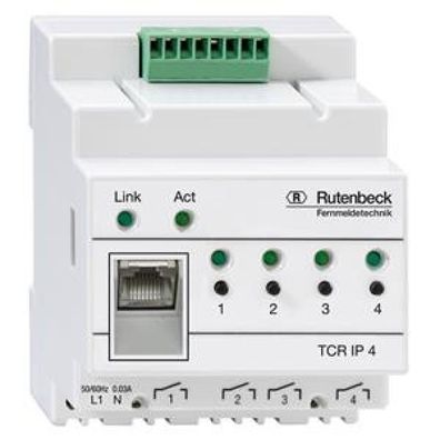 Rutenbeck R-Control IP 4 (former TCR IP 4) IP-Schaltaktor für REG-Montage, ...