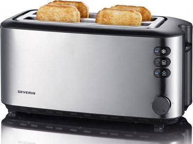 Severin AT2509 Toaster, ca. 1400 W, integrierter Brötchen-Röstaufsatz, 4-S...