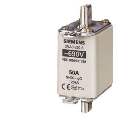 Siemens 3NA3822-6 NH-Sicherungseinsatz, NH00, In: 63 A, gG, Un AC: 690 V, Un...