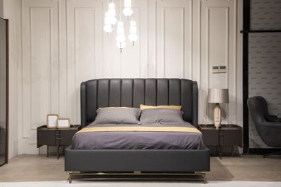 Modern Schlafzimmer Set Bett + 2x Nachttische Design Möbel 3 tlg. Neu