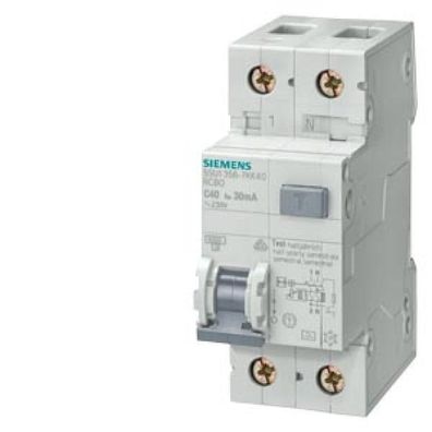 Siemens 5SU1356-6KK06 FI/ LS-Schalter, 6 kA, 1P + N, Typ A, 30 mA, B-Char, In: ...