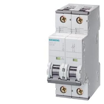 Siemens 5SY4206-7 Leitungsschutzschalter 400V 10kA, 2-polig, C, 6A, T=70mm